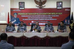 Bersama Ka.UPT Kumham Bengkulu, Kalapas Curup Hadiri Penguatan Kakanwil